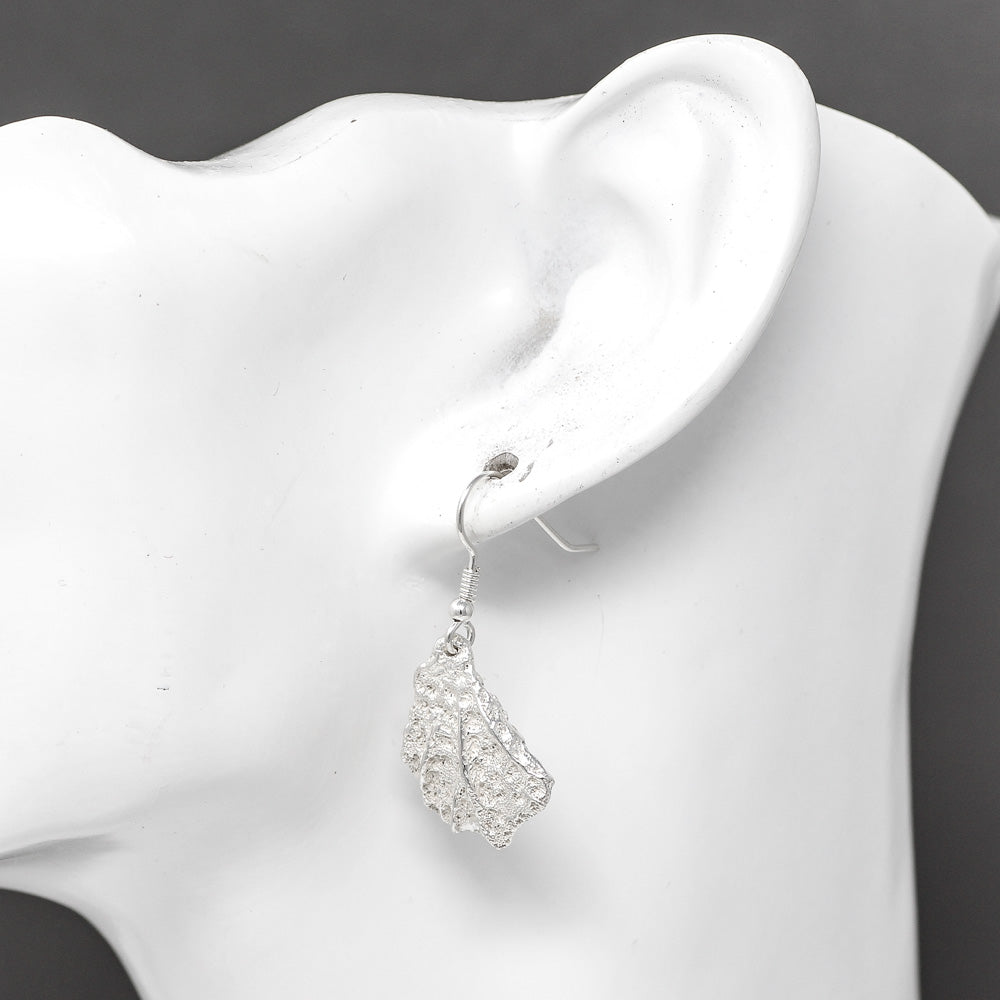 Fan Coral Drop Earrings - Silver by Silverfish