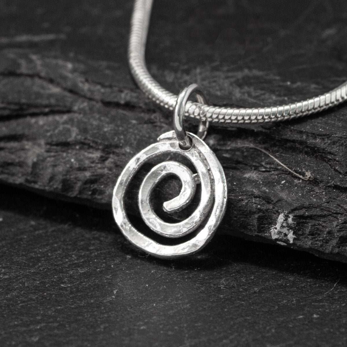 Spiral Silver Pendant - Small by Silverfish