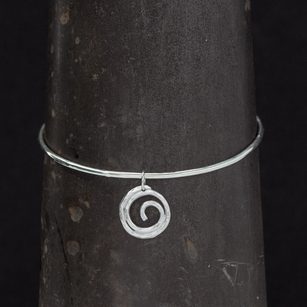 Spiral Charm Bangle - Large by Silverfish