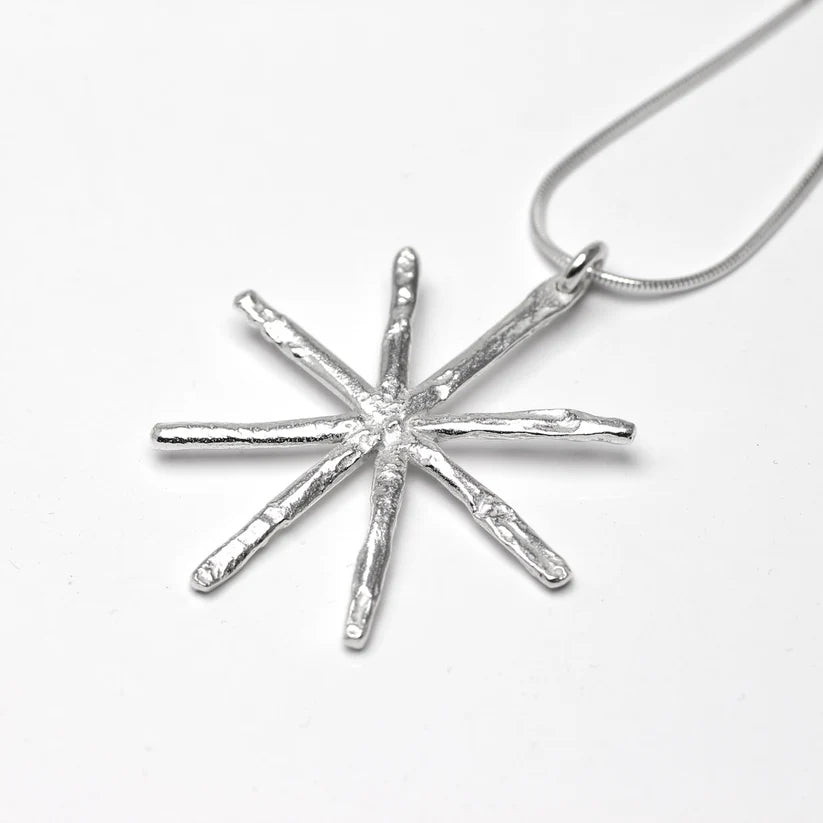 Snowflake Silver Pendant - Extra Large by Silverfish