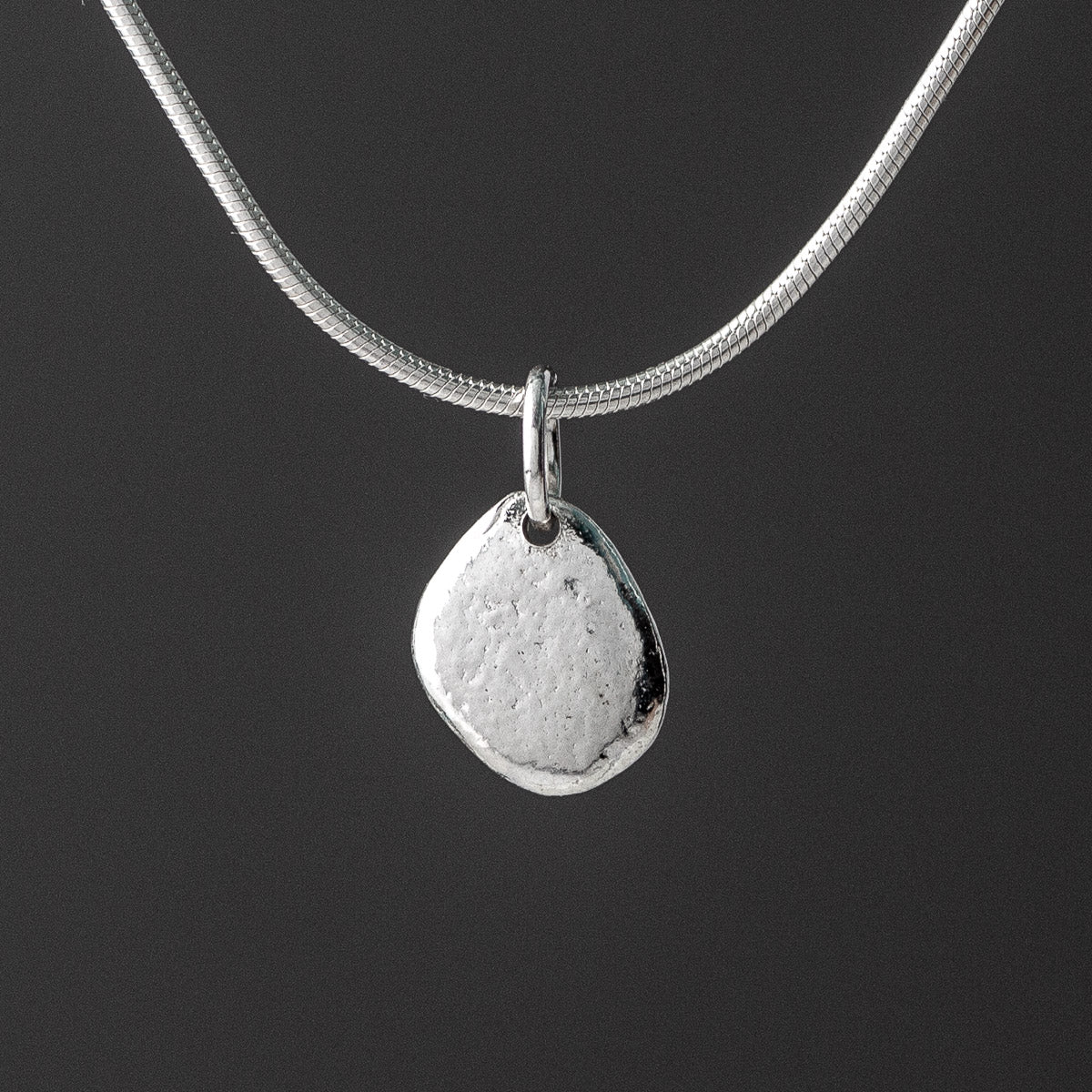 Pebble Silver Pendant - Tiny by Silverfish