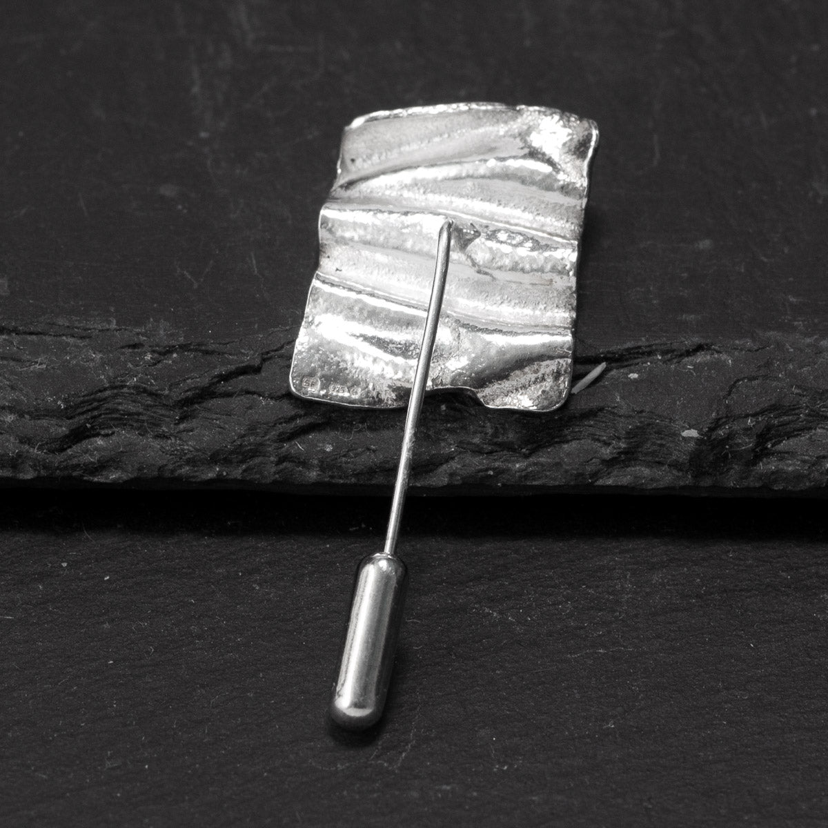 Ribbon Silver Tie Pin - Square by Silverfish
