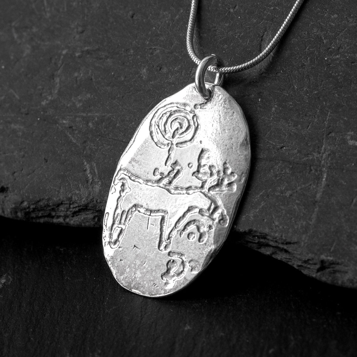 Campo Lameiro Oval Silver Pendant by Silverfish