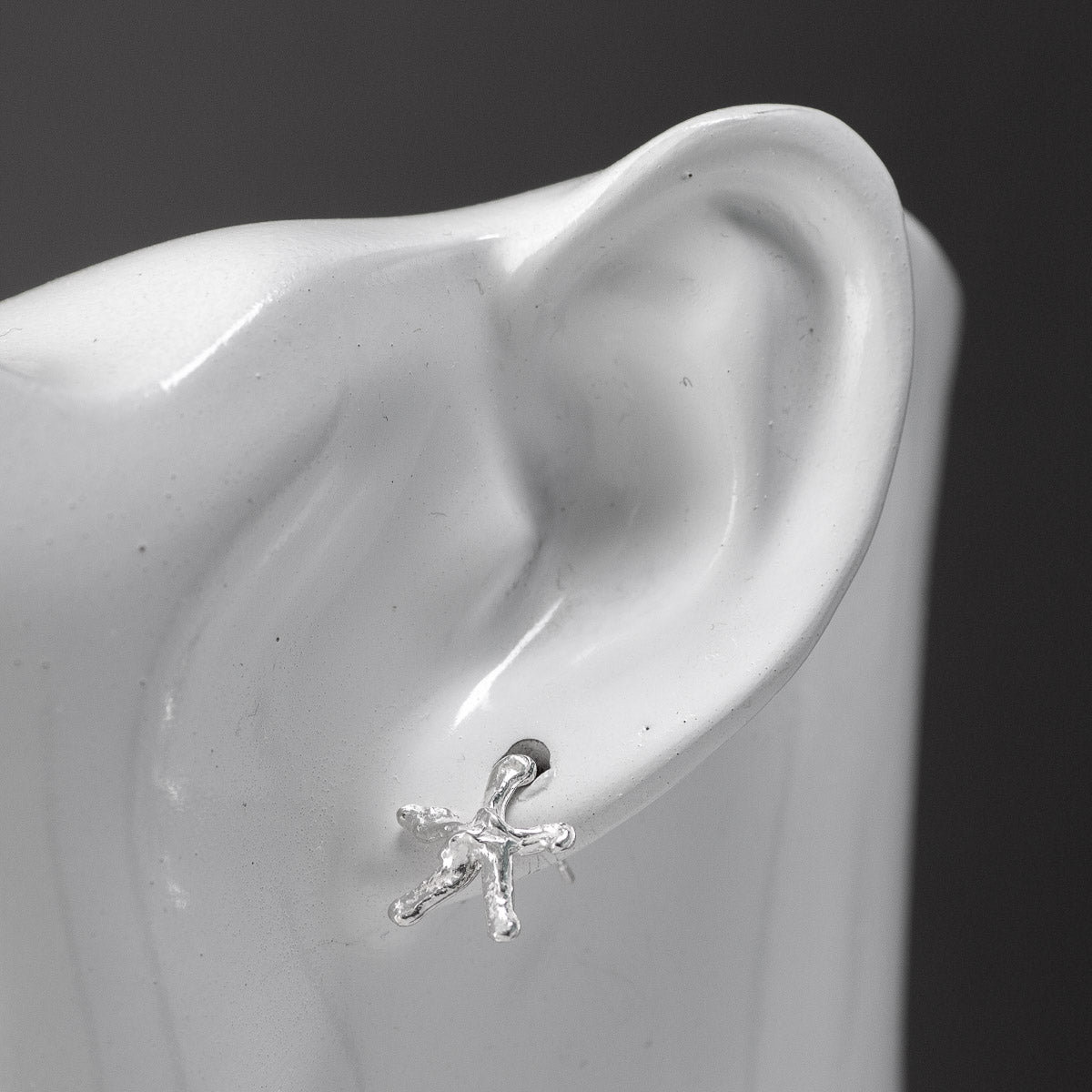 Starfish Stud Earrings - Silver by Silverfish Jewellery