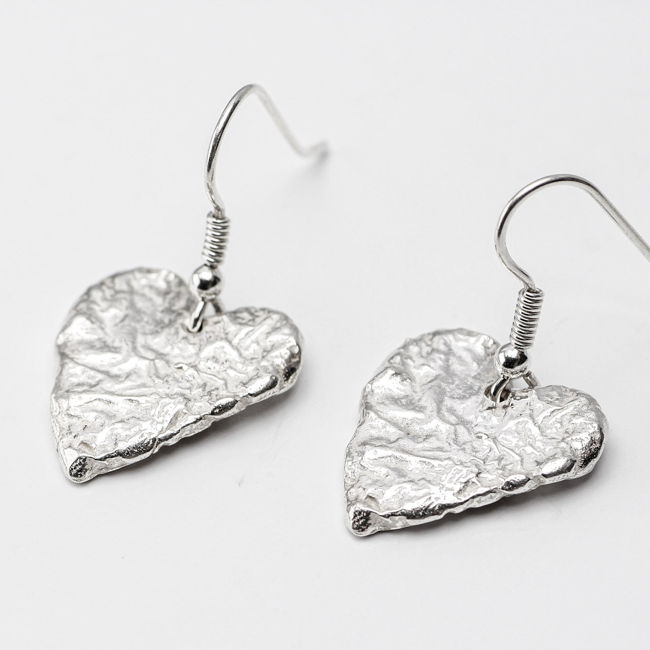 Melt My Heart Silver Drop Earrings - Large by Silverfish