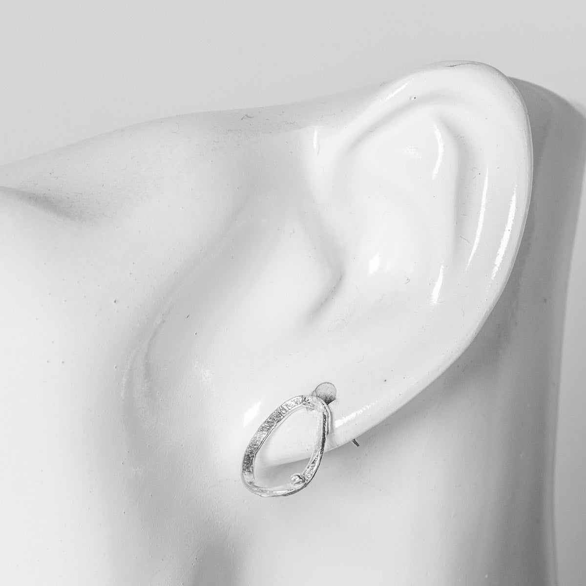 Embrace Silver Stud Earrings - Large by Silverfish