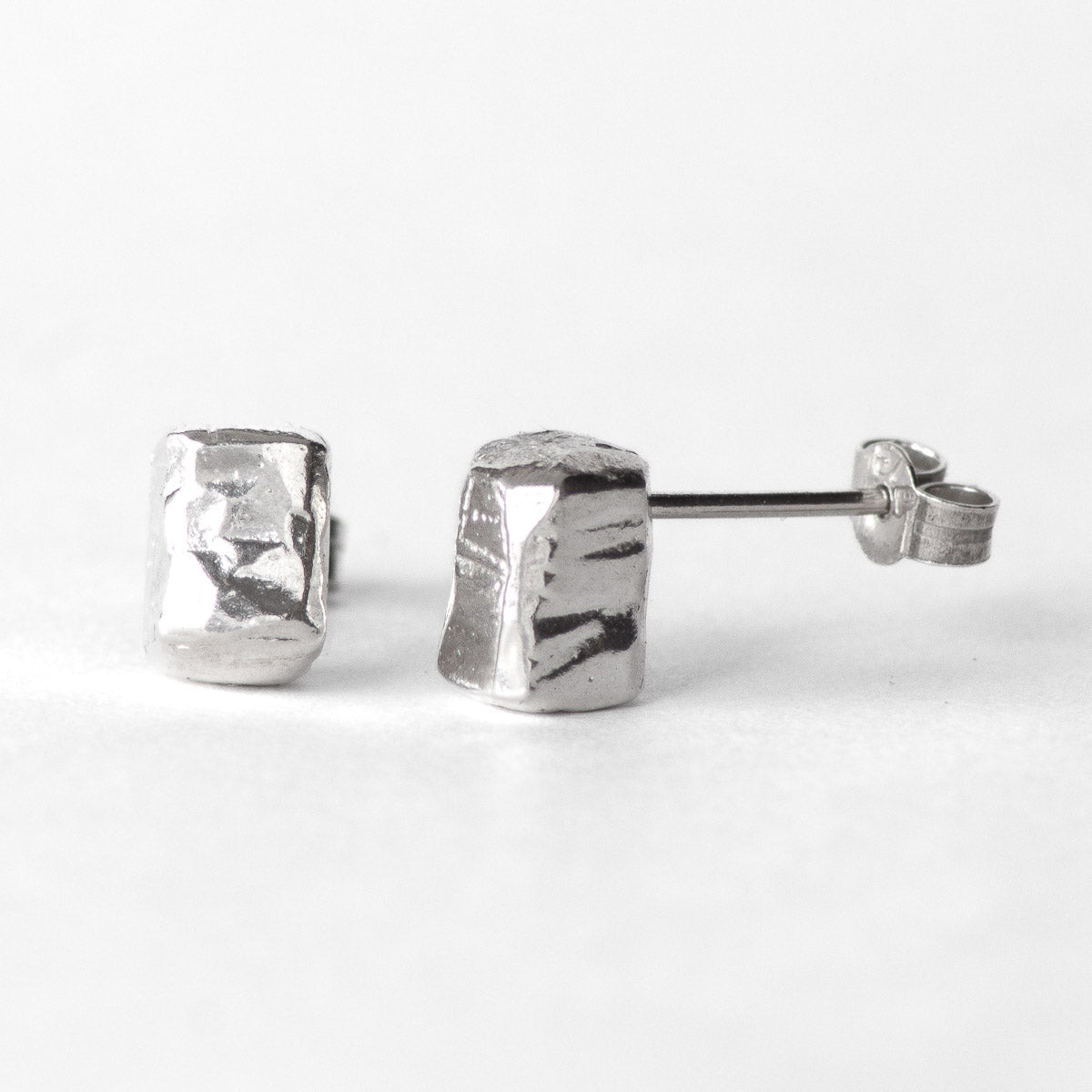 Chunky Silver Stud Earrings by Silverfish