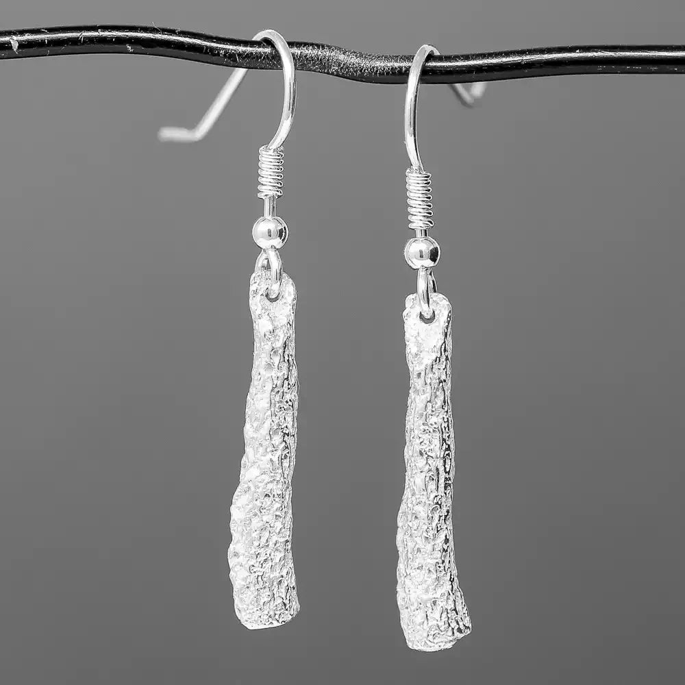 Long Coral Drop Earrings - Silver by Silverfish