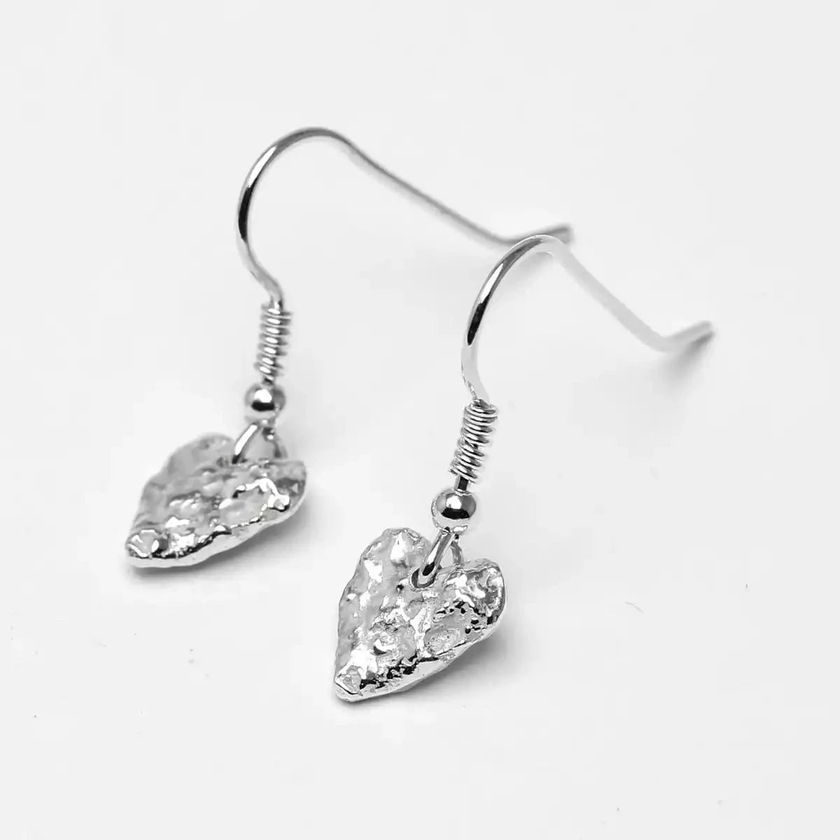 Melt My Heart Silver Drop Earrings by Silverfish