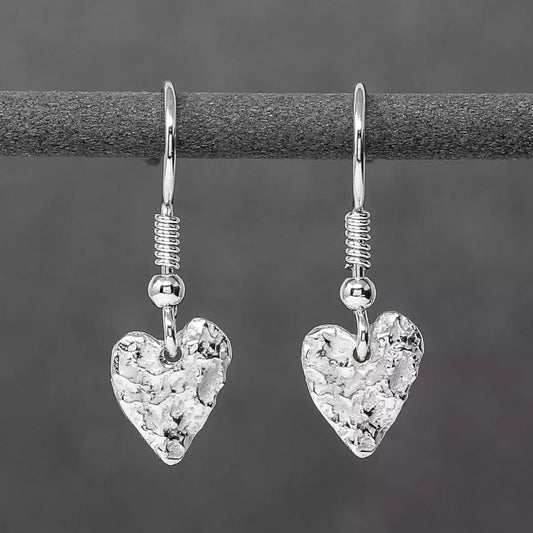 Melt My Heart Silver Drop Earrings by Silverfish