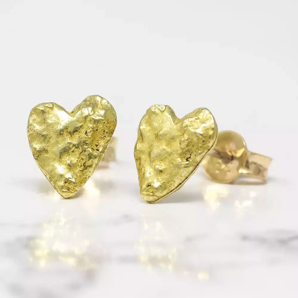 Melt My Heart 18ct Gold Stud Earrings by Silverfish