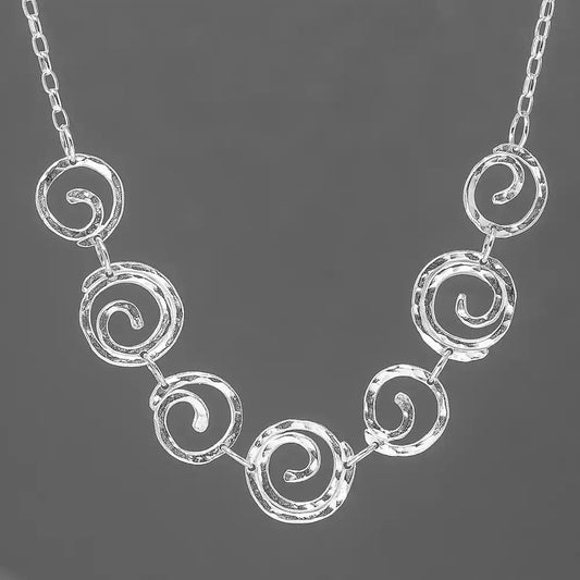 Spirals Seven Piece Necklace by Silverfish