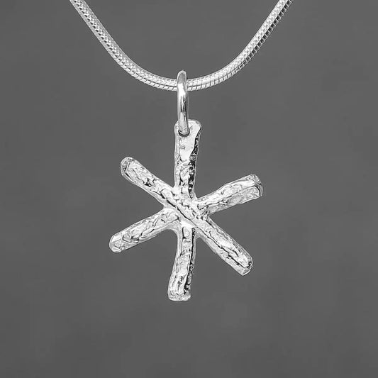 Snowflake Silver Pendant - Small by Silverfish