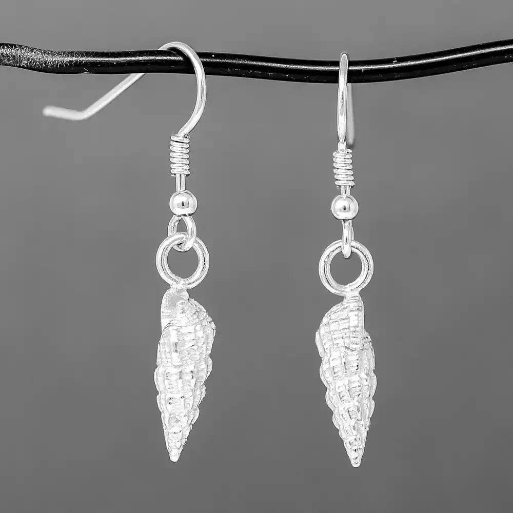 Thai Conch Drop Earrings - Silver by Silverfish