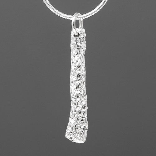 Long Coral Pendant - Silver by Silverfish