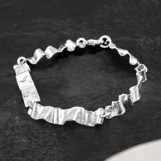 Ribbon Silver Bracelet - Narrow by Silverfish