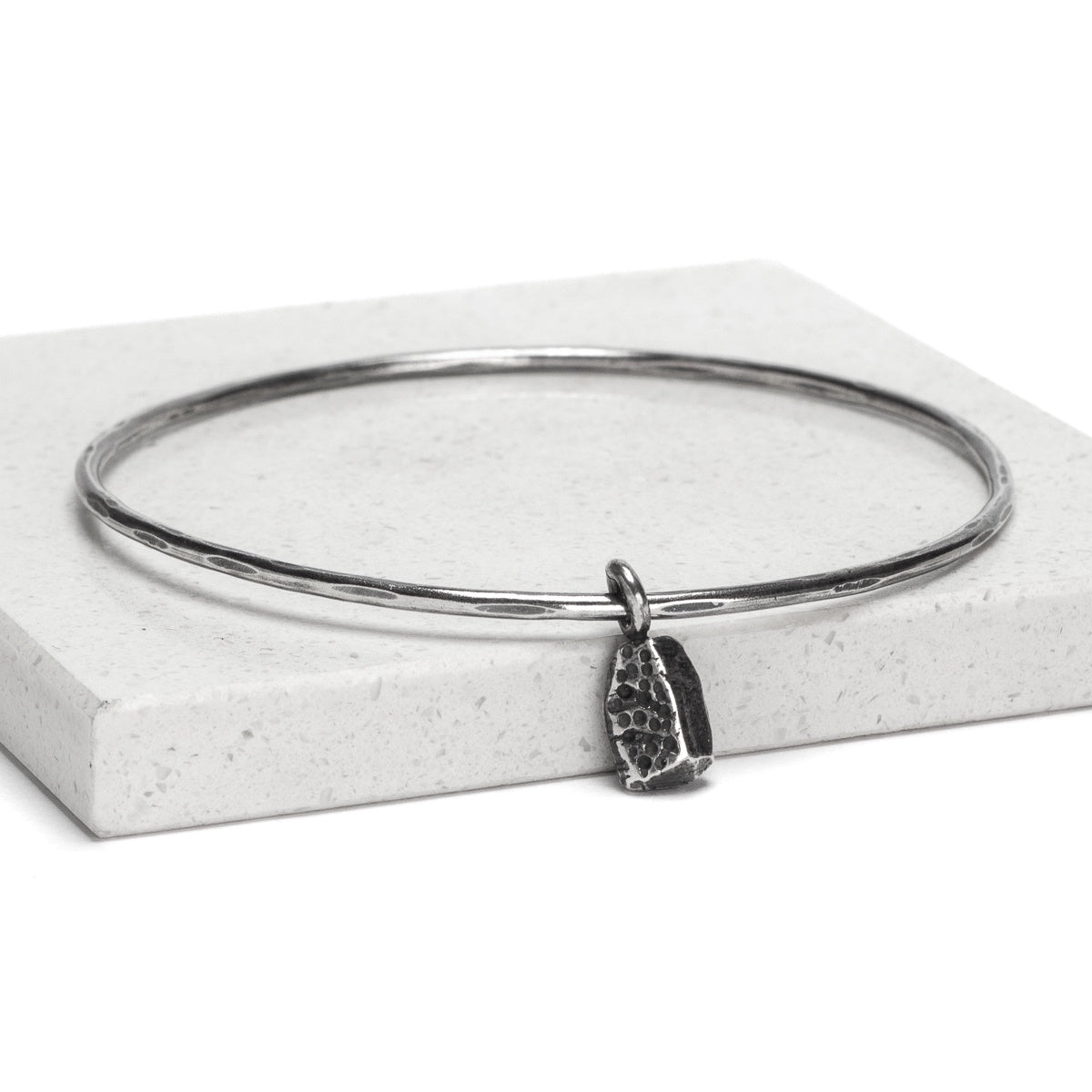 Bachwen Oxidised Silver Bangle - Small by Silverfish