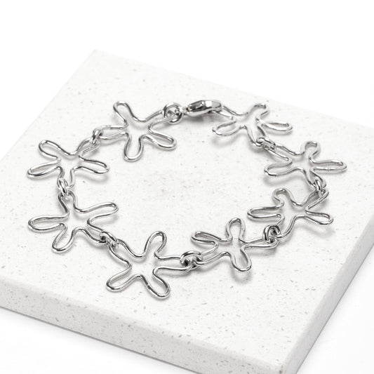 Flower Silver Bracelet by Silverfish