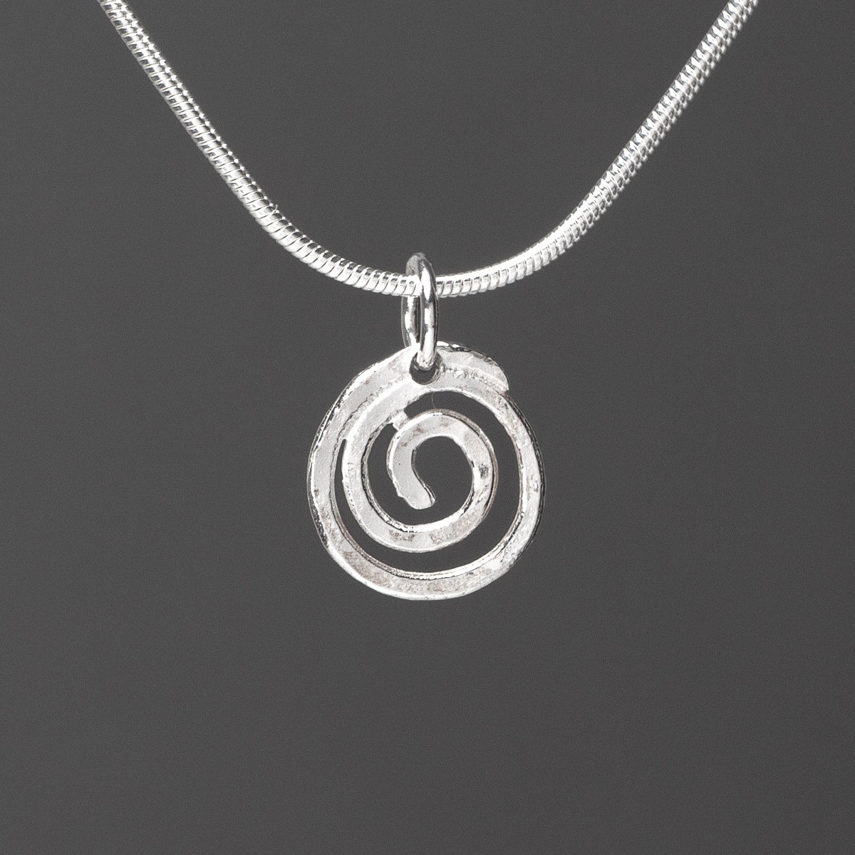 Spiral Silver Pendant - Small by Silverfish