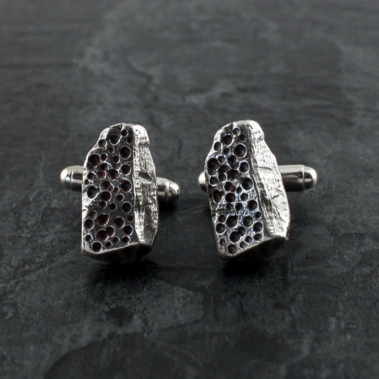 Bachwen Oxidised Silver Cufflinks by Silverfish