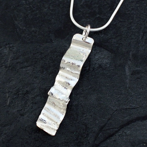 Ribbon Silver Pendant - Narrow by Silverfish