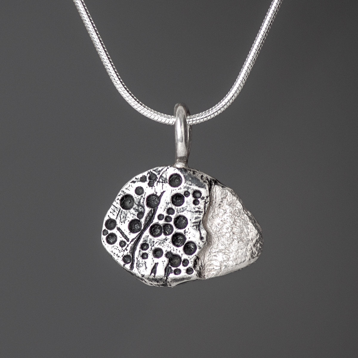 Trefael Oxidised Silver Pendant by Silverfish