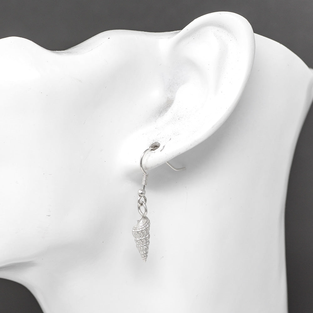 Thai Conch Drop Earrings - Silver by Silverfish