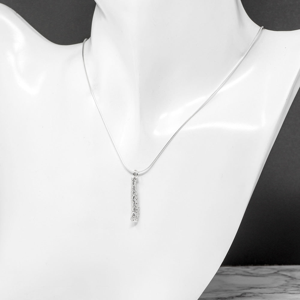 Long Coral Pendant - Silver by Silverfish