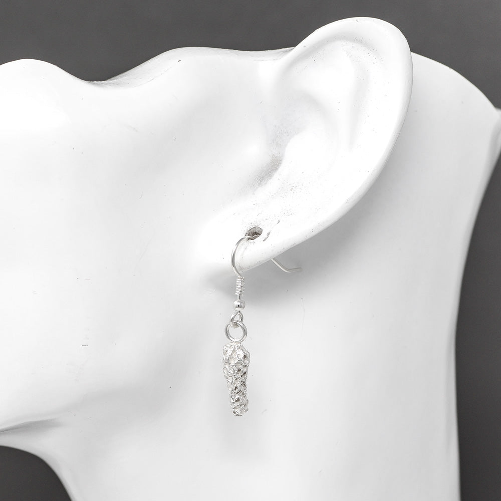 Short Coral Drop Earrings - Silver by Silverfish