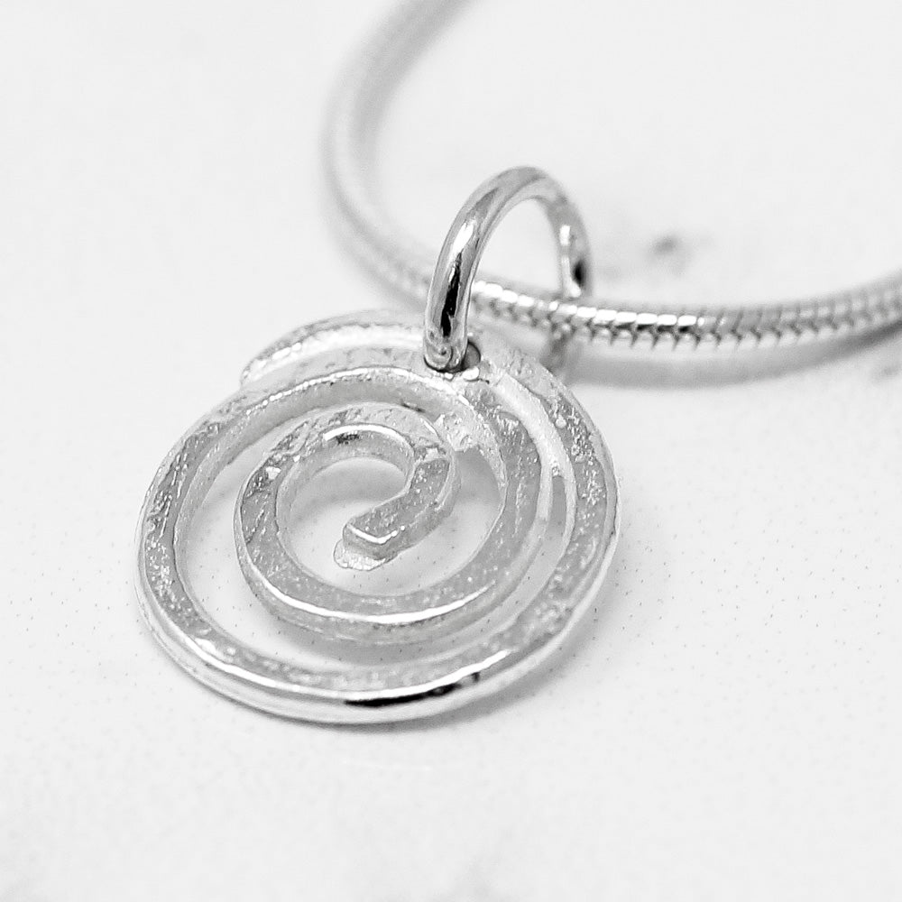 Spiral Silver Pendant - Small by Silverfish