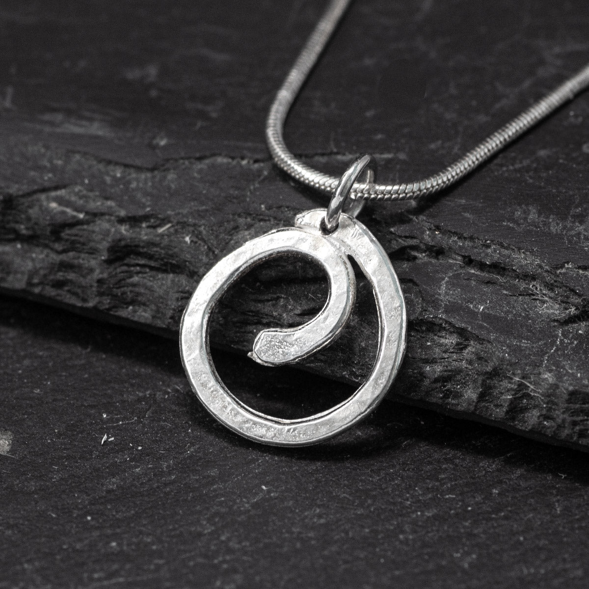 Spiral Silver Pendant - Medium by Silverfish