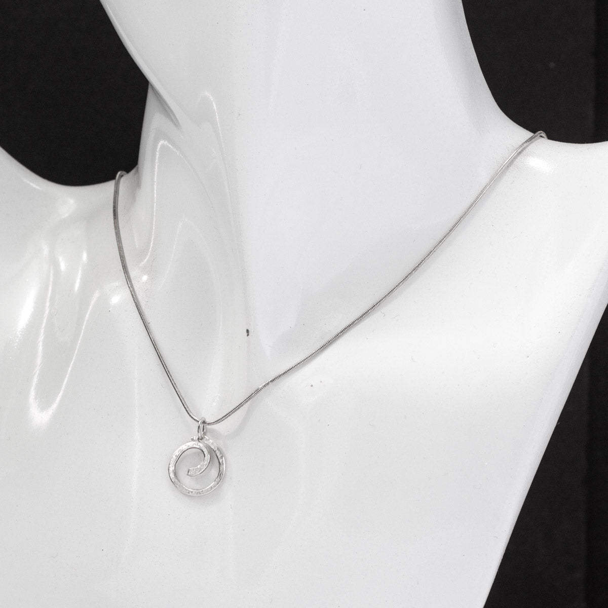 Spiral Silver Pendant - Medium by Silverfish