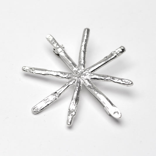 Snowflake Silver-Plated Brooch by Silverfish