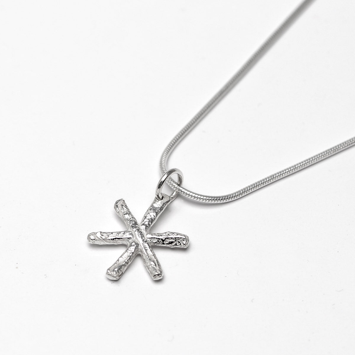 Snowflake Silver Pendant - Small by Silverfish