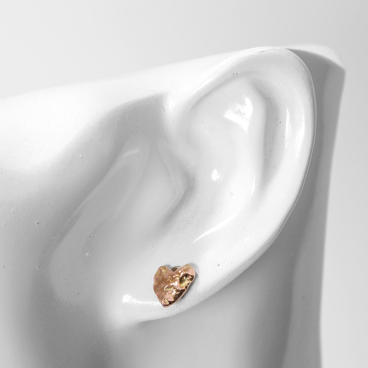 Melt My Heart 9ct Rose Gold Stud Earrings by Silverfish