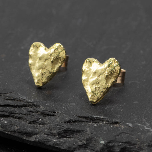 Melt My Heart 18ct Gold Stud Earrings by Silverfish