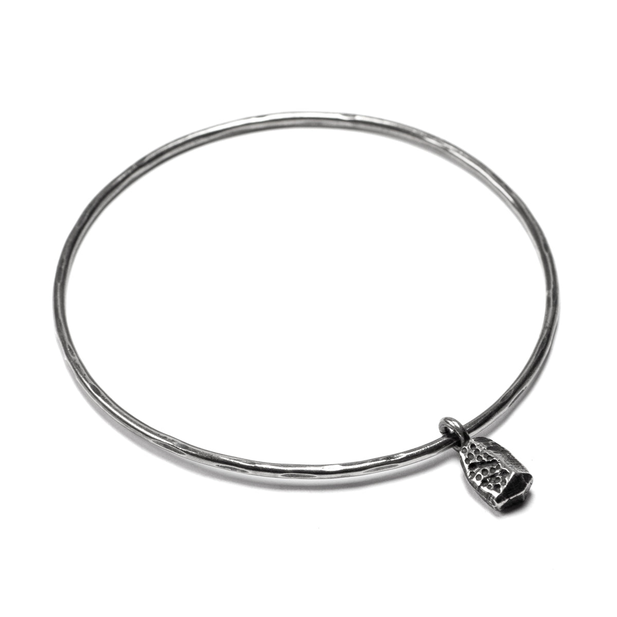 Bachwen Oxidised Silver Bangle - Small by Silverfish