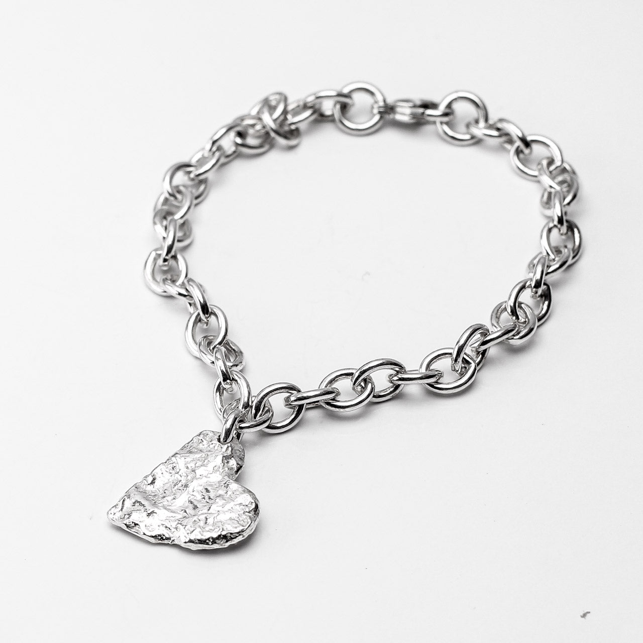 Melt My Heart Silver Bracelet - Large by Silverfish