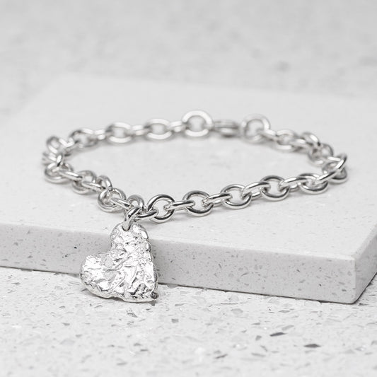 Melt My Heart Silver Bracelet - Large by Silverfish