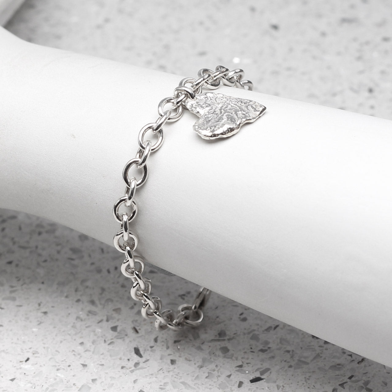 Melt My Heart Silver Bracelet - Large by Silverfish