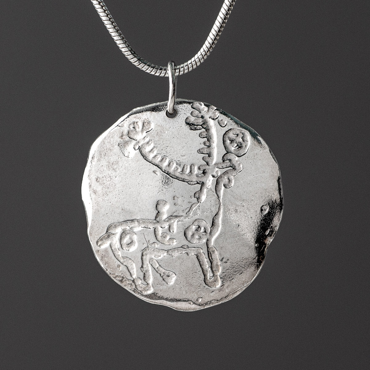 Campo Lameiro Round Silver Pendant by Silverfish