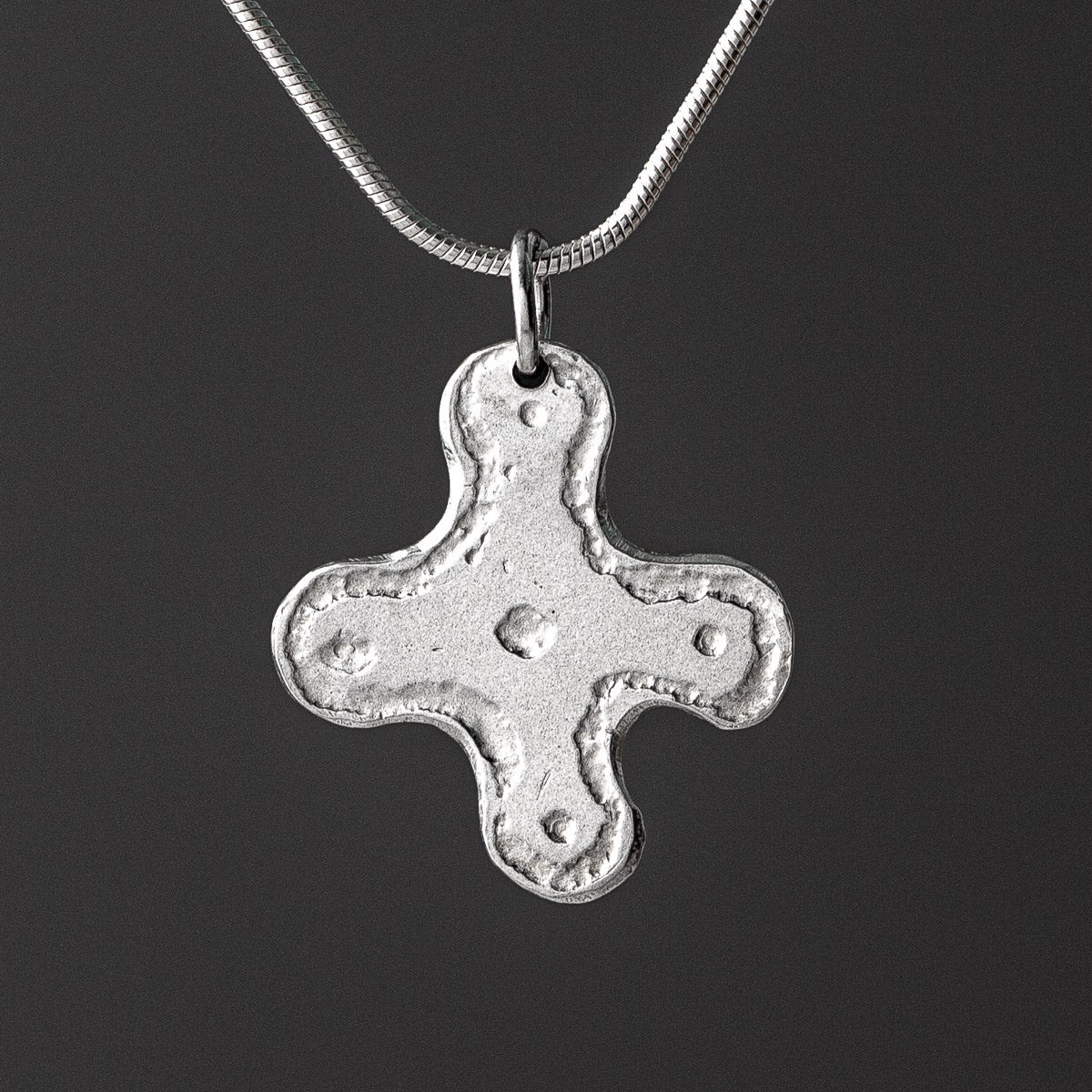 Camunian Rose Silver Pendant by Silverfish