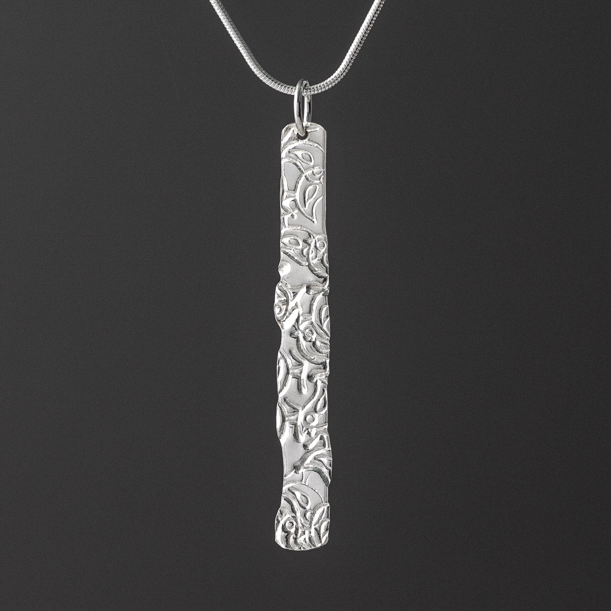 Flora Stem Silver Pendant by Silverfish