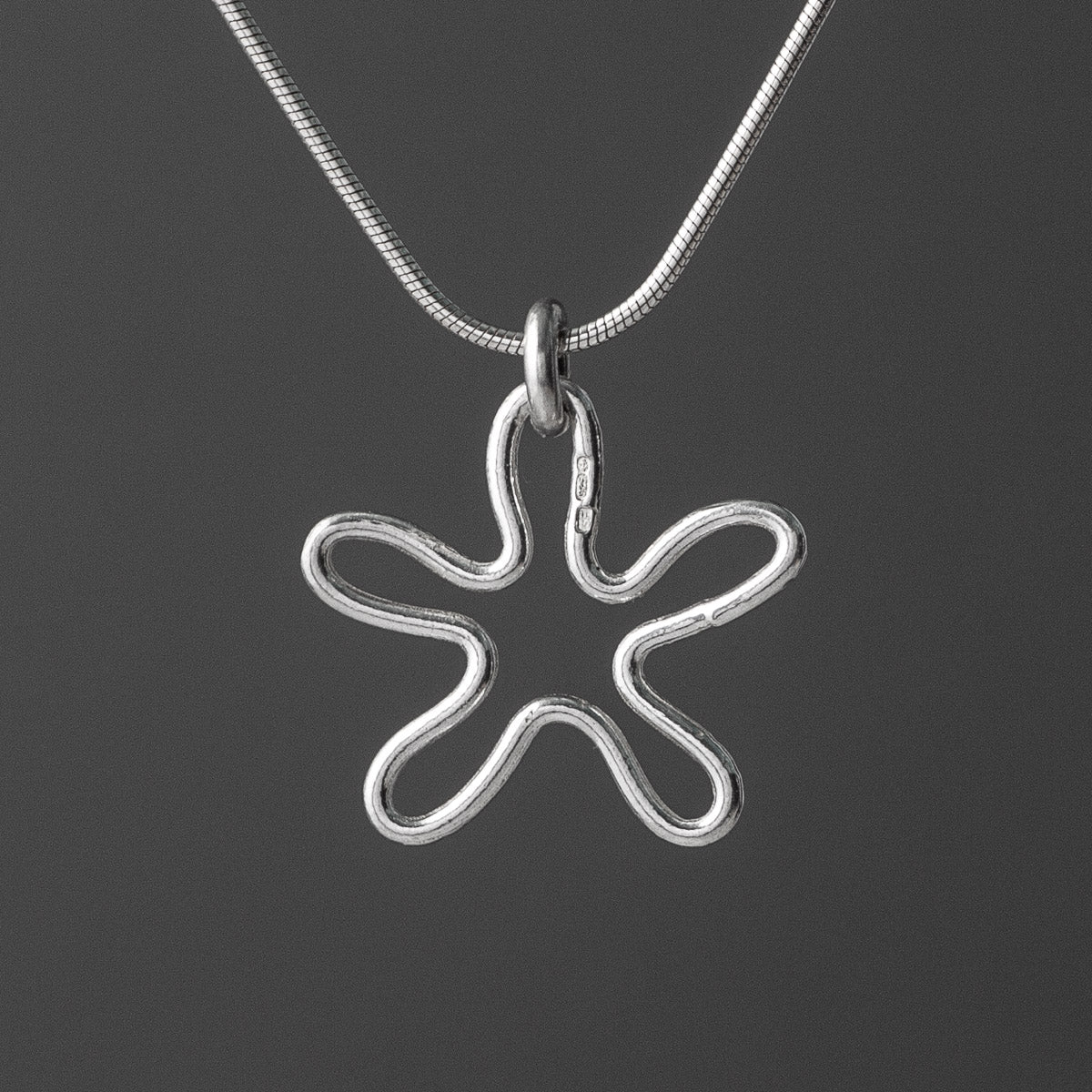 Flower Silver Pendant by Silverfish