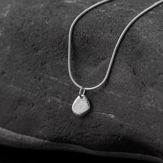 Pebble Silver Pendant - Tiny by Silverfish