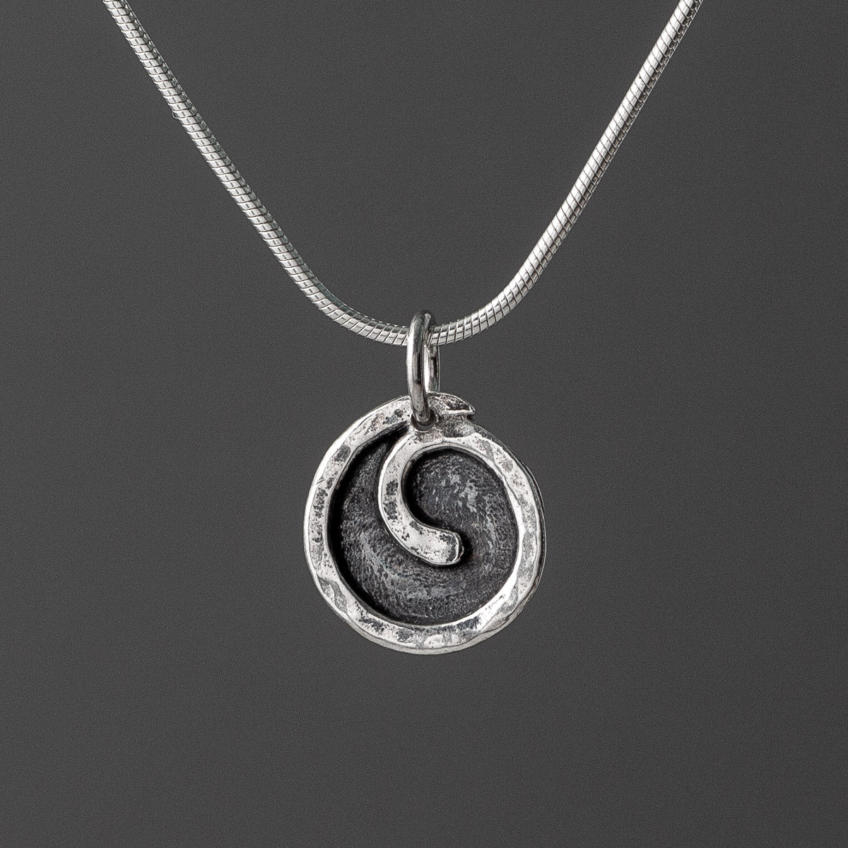 Spiral In Fill Silver Pendant by Silverfish