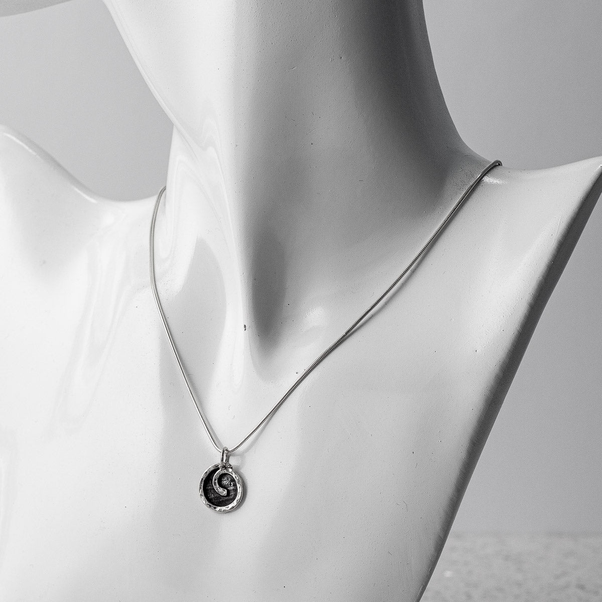 Spiral In Fill Silver Pendant by Silverfish