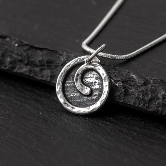 Spiral In Fill Silver Pendant by Silverfish