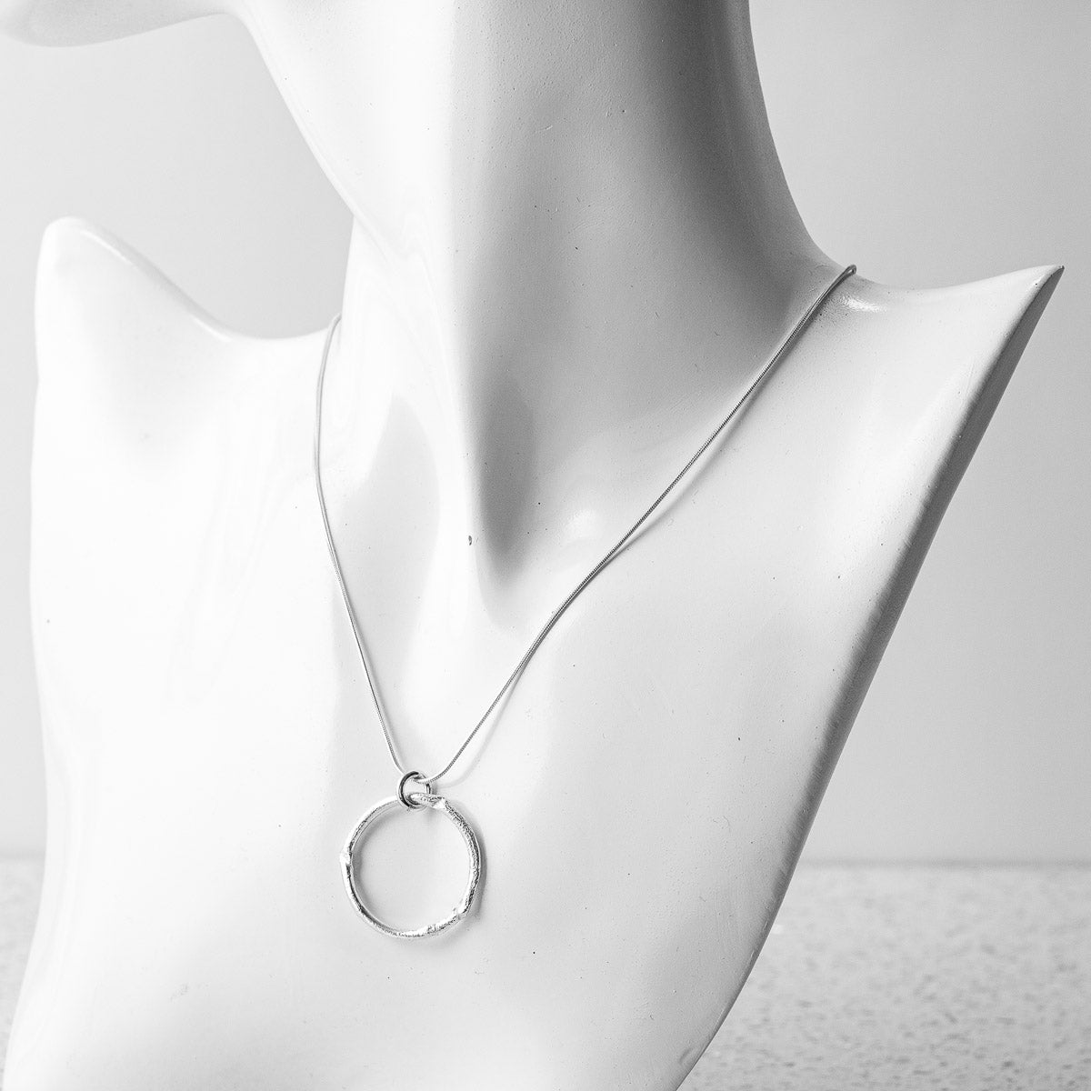 Tendril Silver Circle Pendant by Silverfish