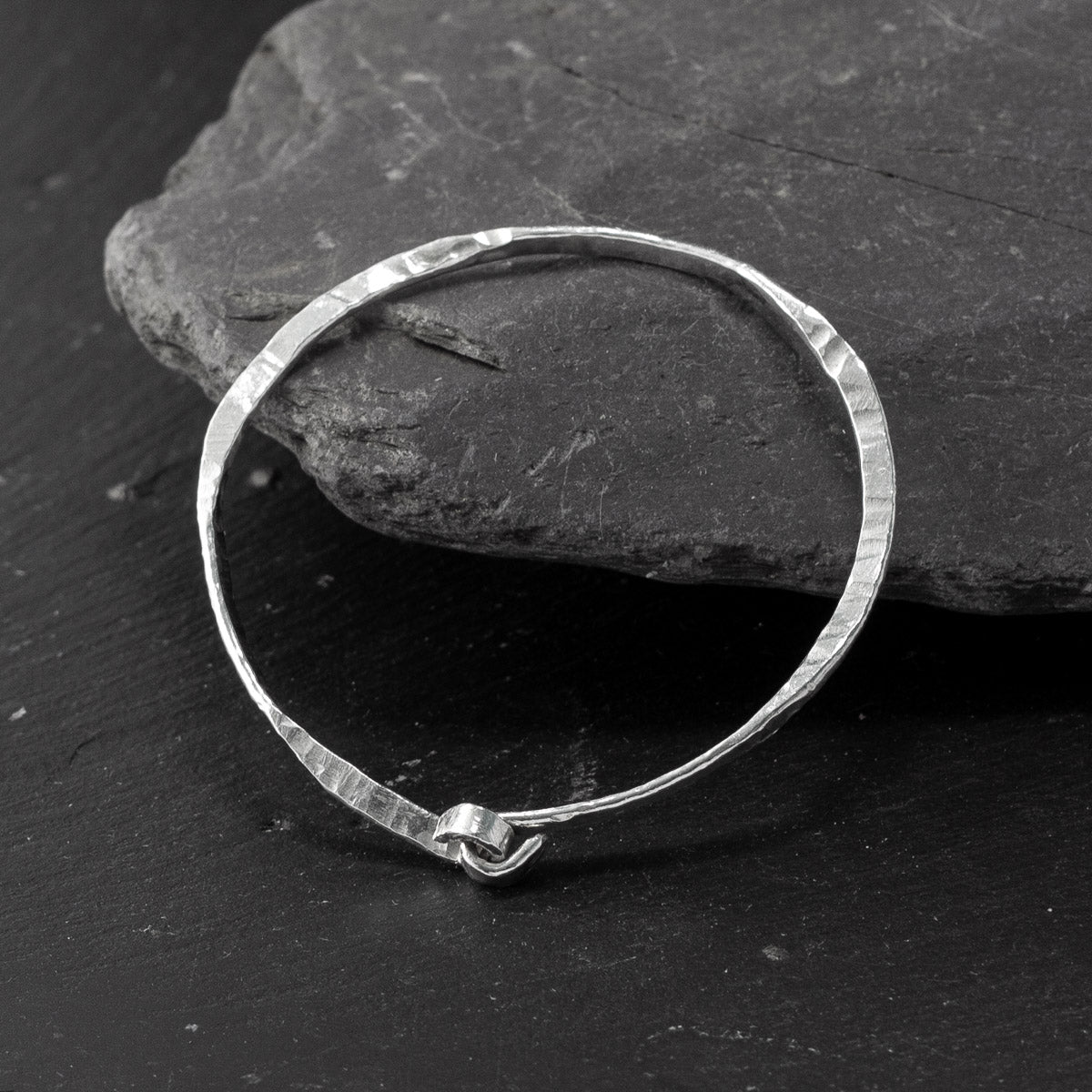 Forged Silver Bangle - Knot - Tiny by Silverfish